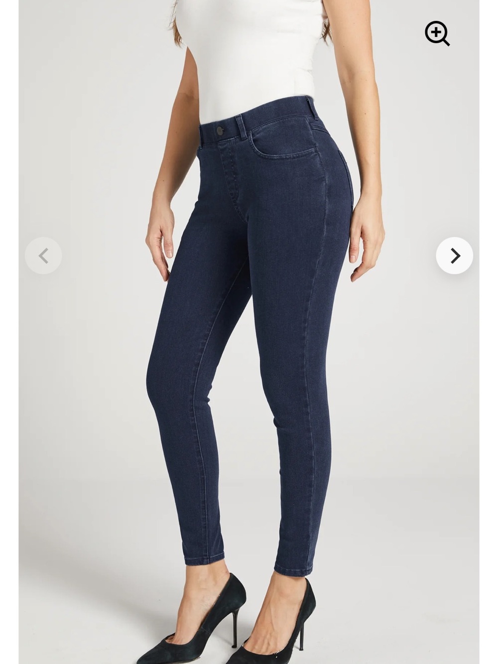 Betabrand Navy High-Rise Stretch Skinny Jeans